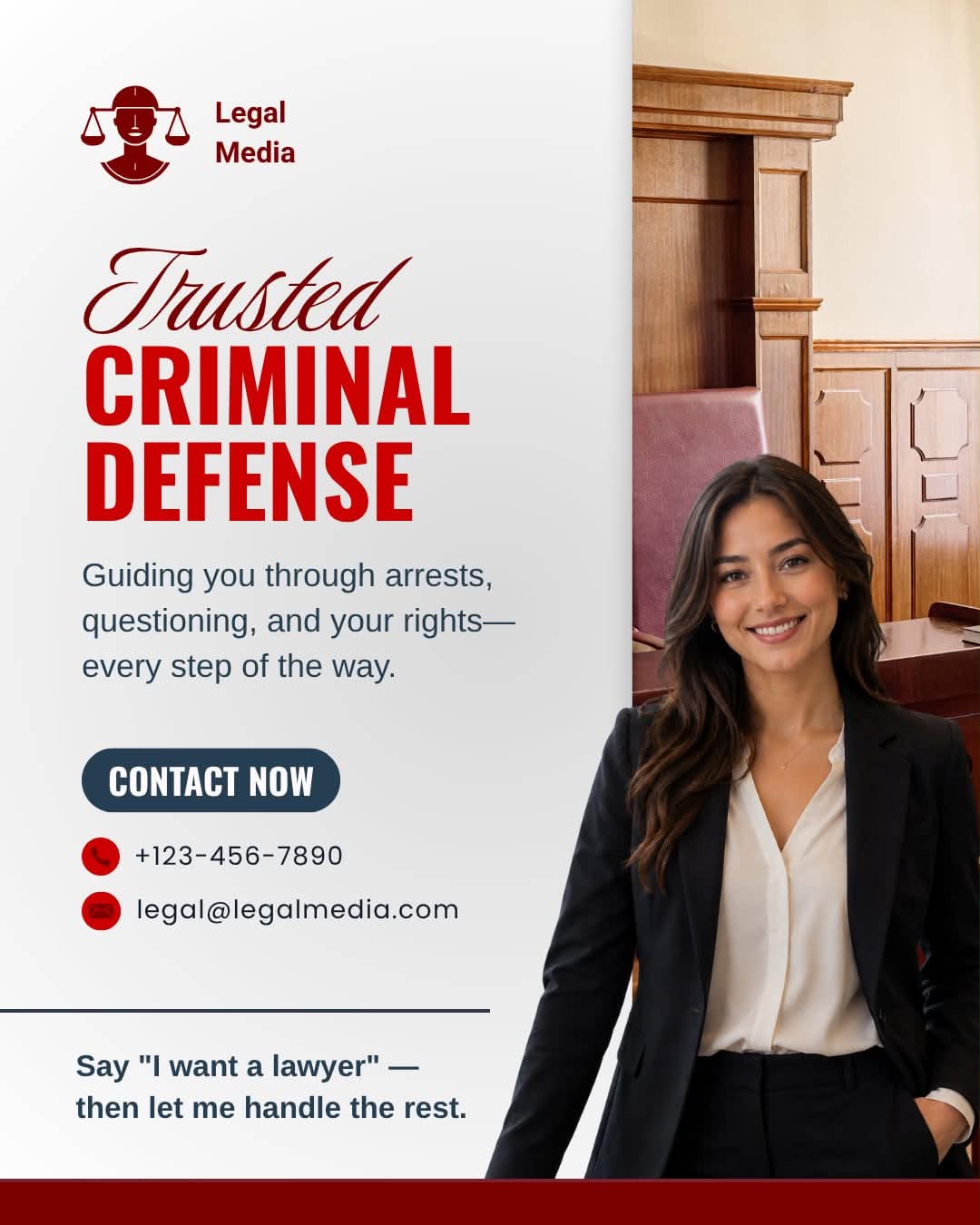Say I want a lawyer — criminal defense